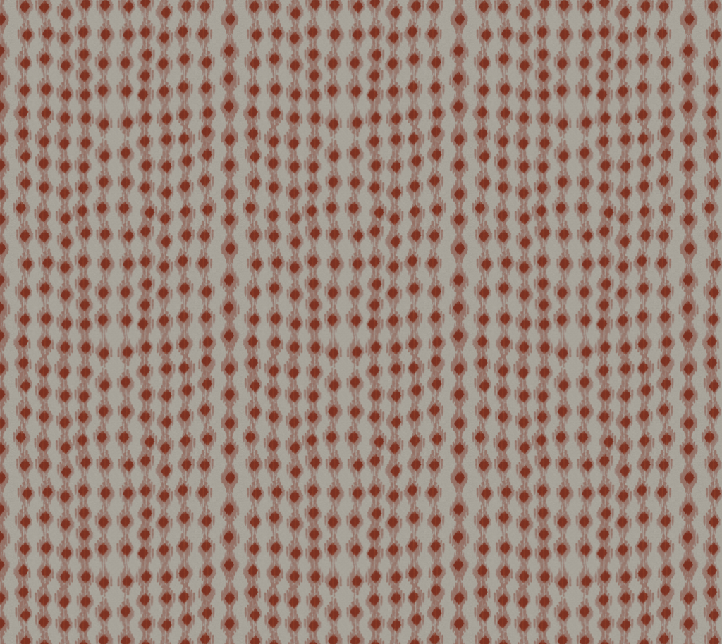Ikat stripes in coral red, fabric