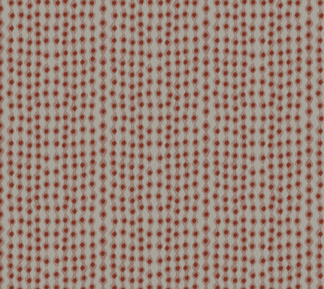 Ikat stripes in coral red, fabric