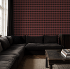 Buffalo plaid black brown pink