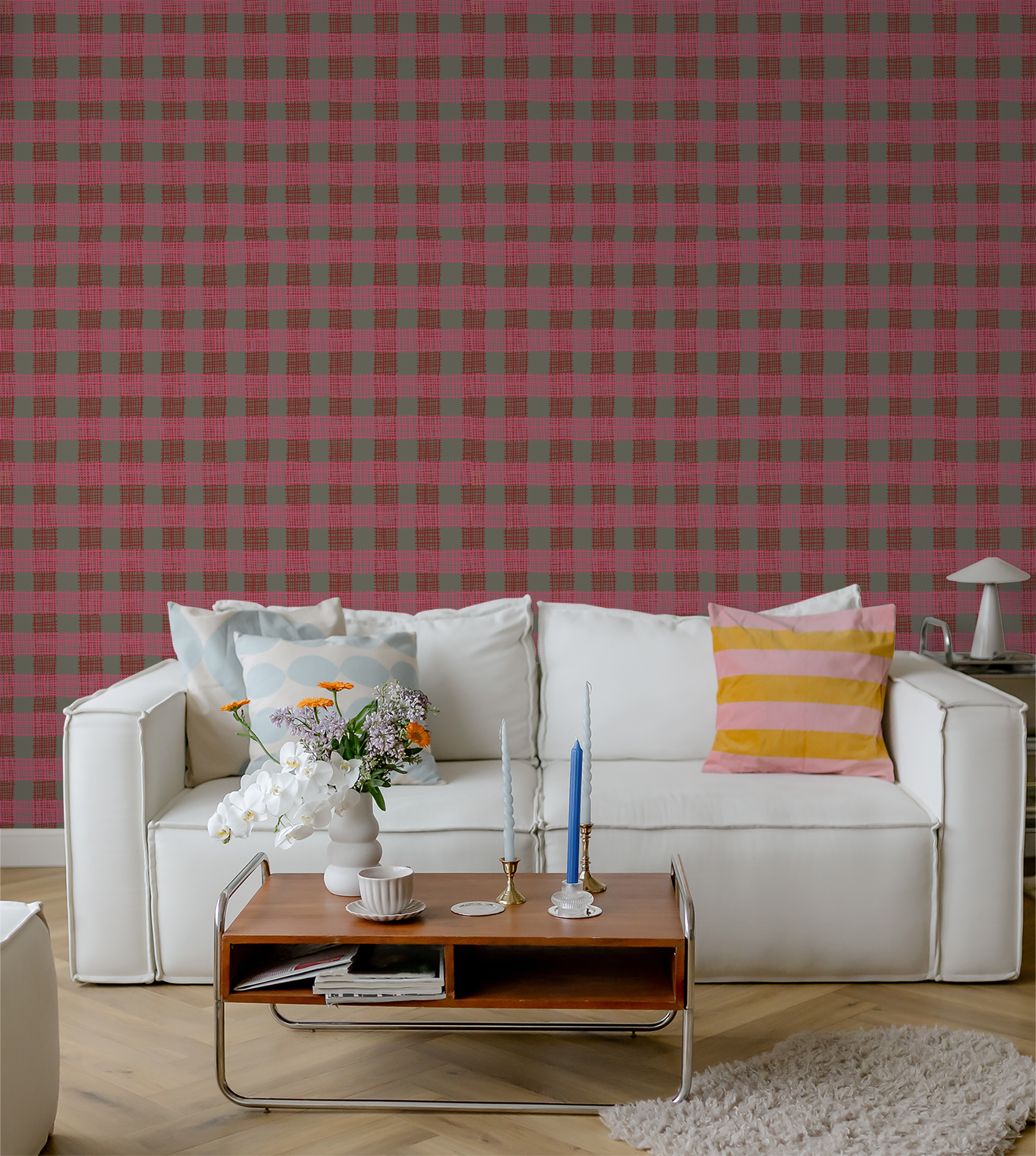 Buffalo plaid pink