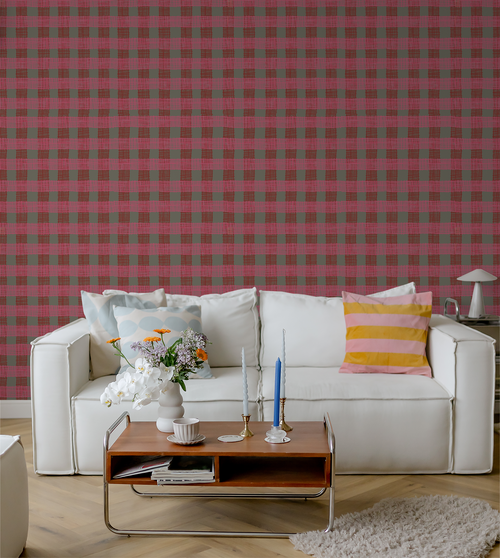 Buffalo plaid pink