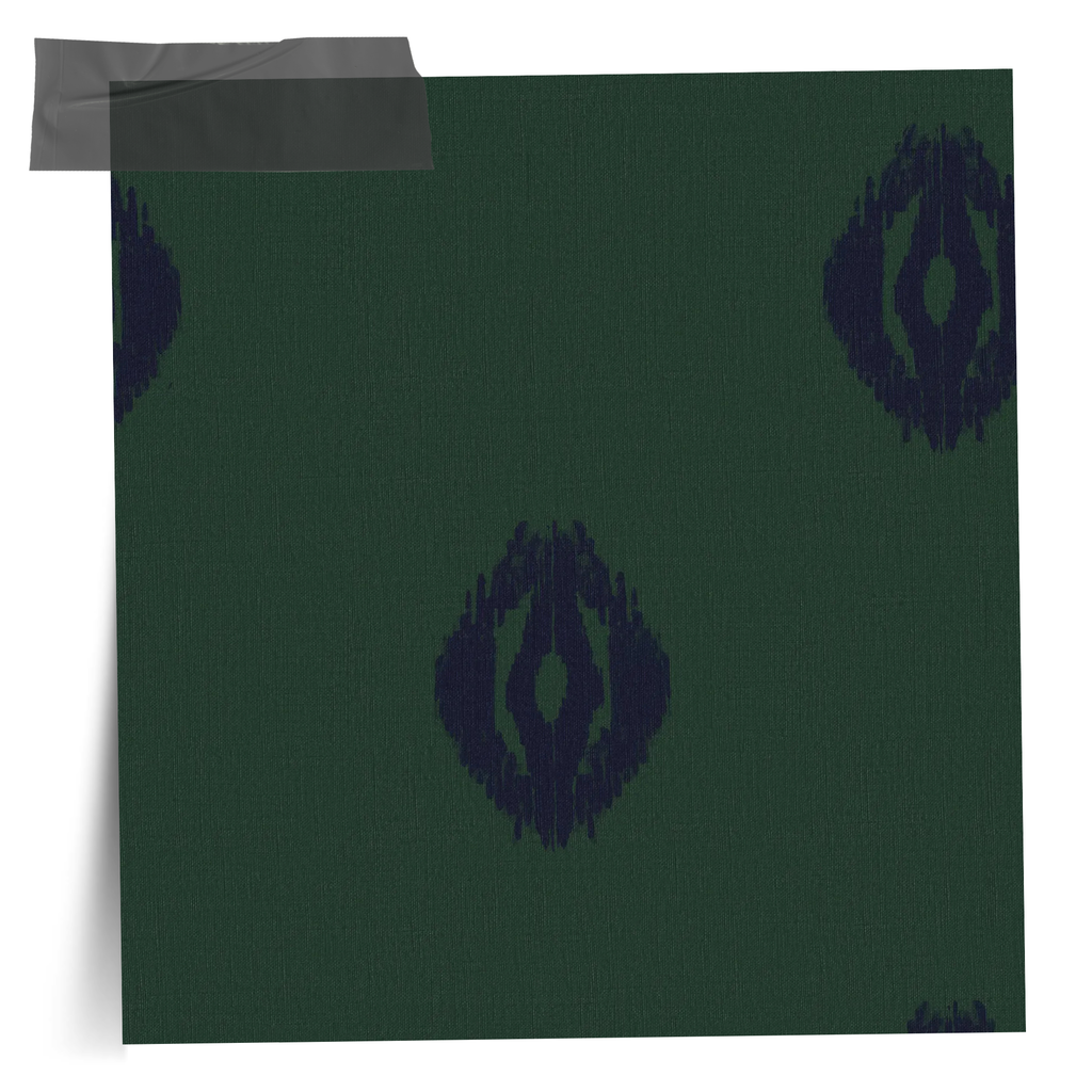 Preppy Ikat in Grass, Wallpaper