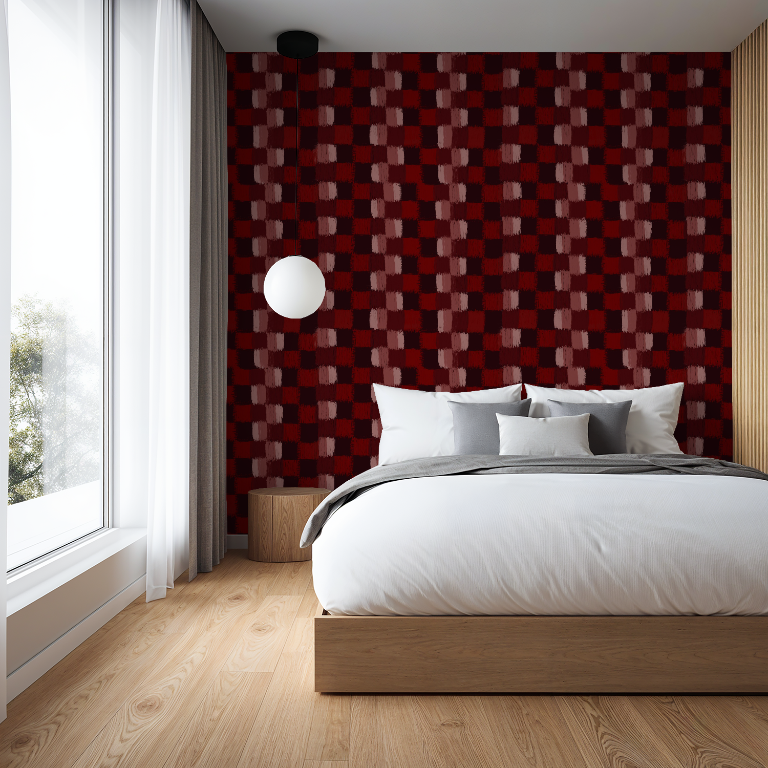 Quilted scratches in reds, Wallpaper