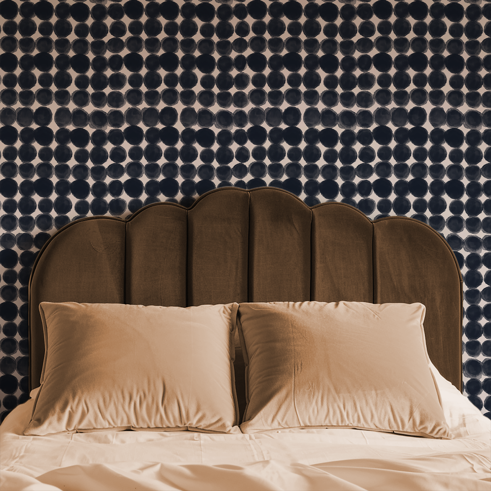 Ink Pools on Blush, Wallpaper