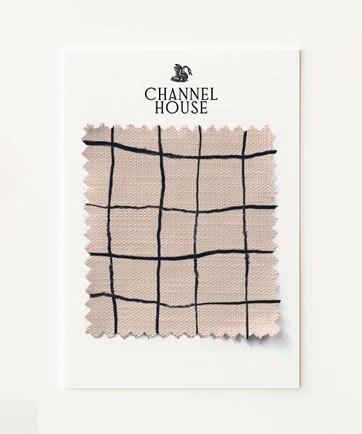 Broken Grid on Blush, Fabric