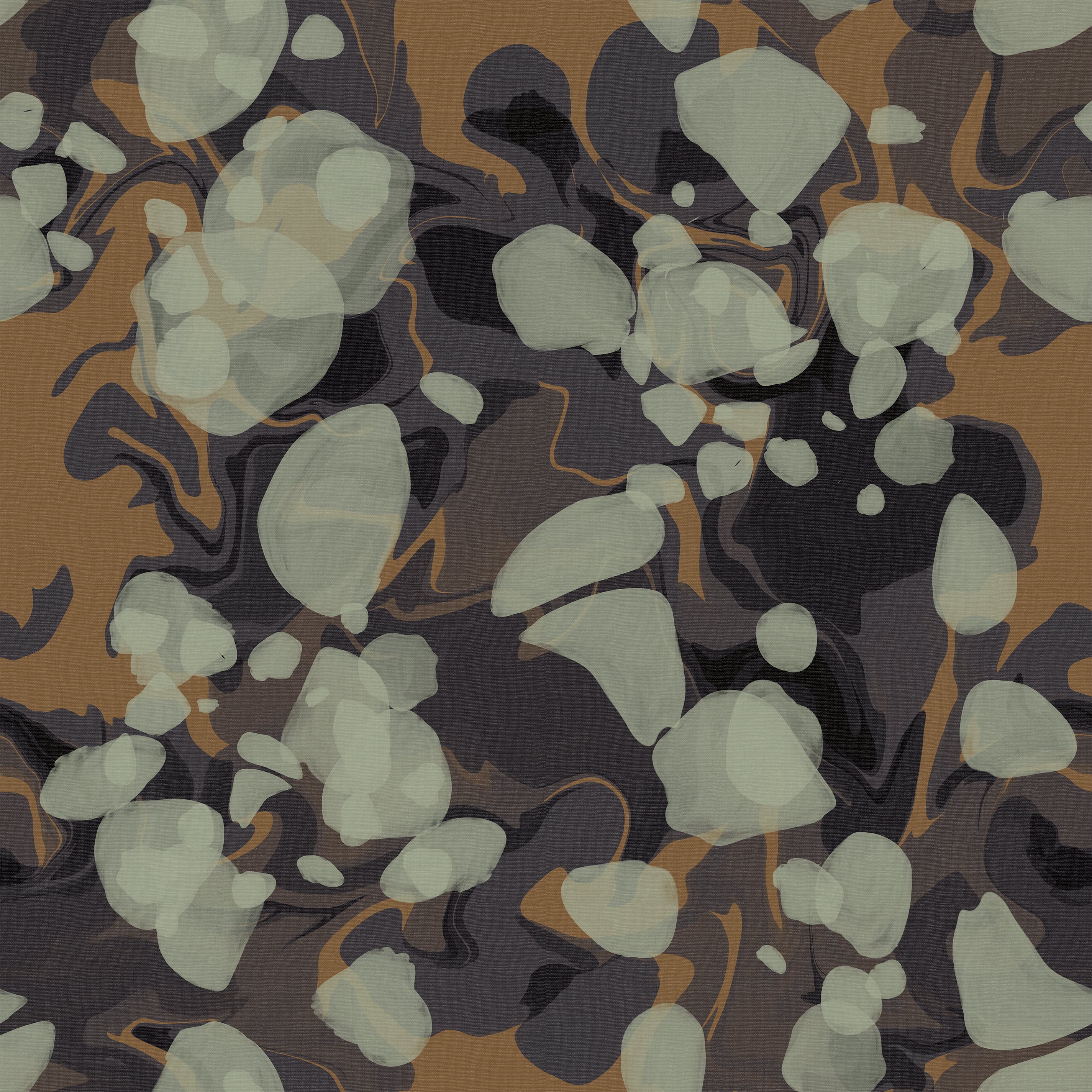 Marbled in Smoked Ochre, Wallpaper