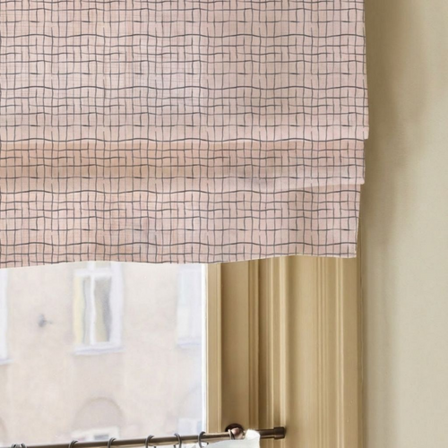 Broken Grid on Blush, Fabric