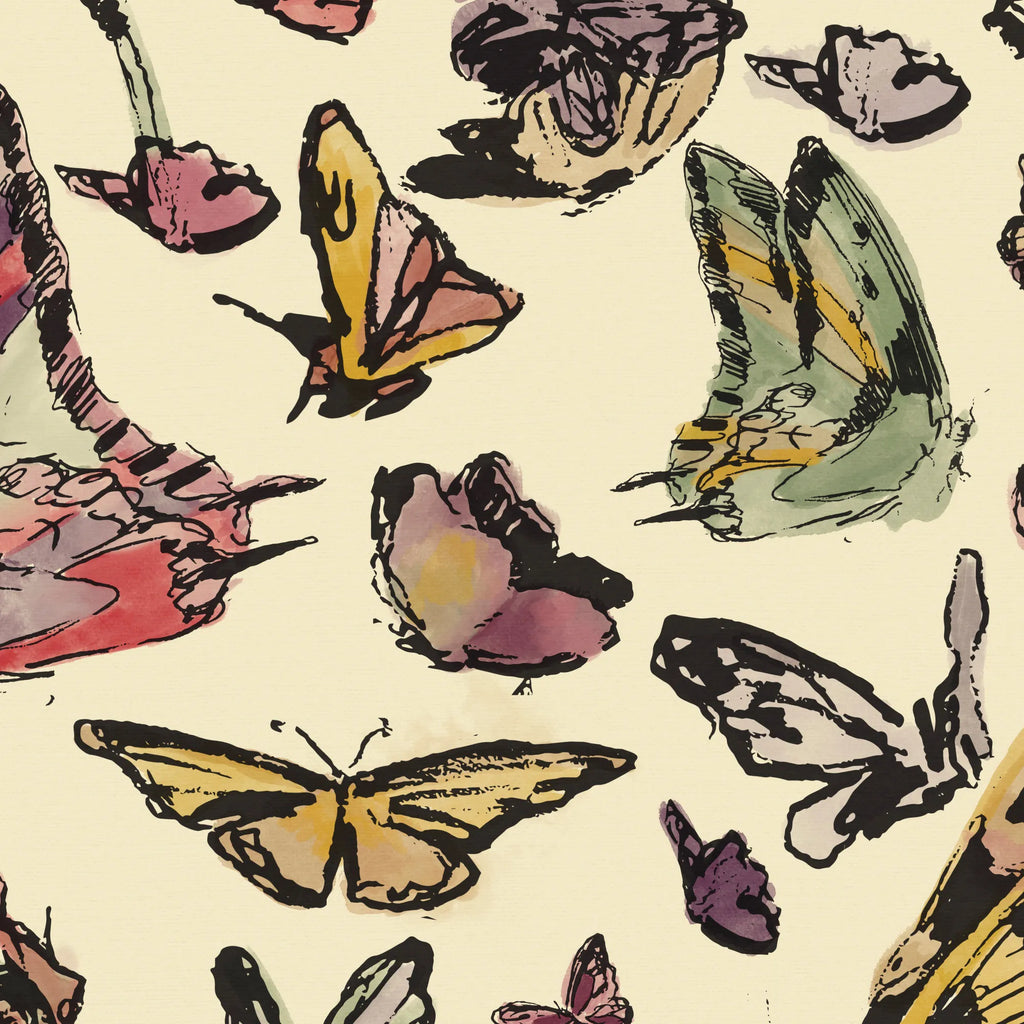 Cabinet Butterflies, Wallpaper