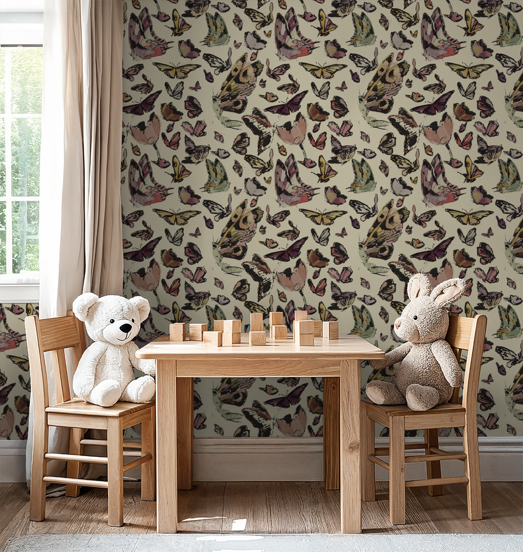 Cabinet Butterflies, Wallpaper