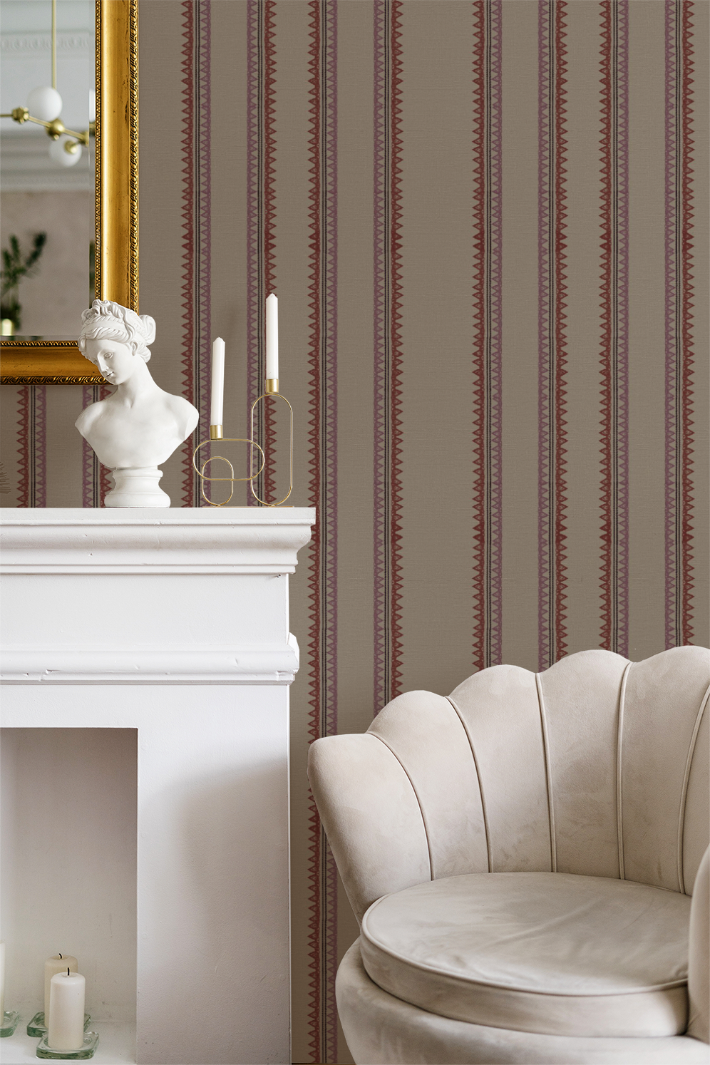 Cross stitch stripes, Wallpaper