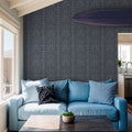 Dancing Ikat in Indigo, Wallpaper
