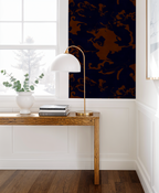 Marled in navy and brown, Wallpaper