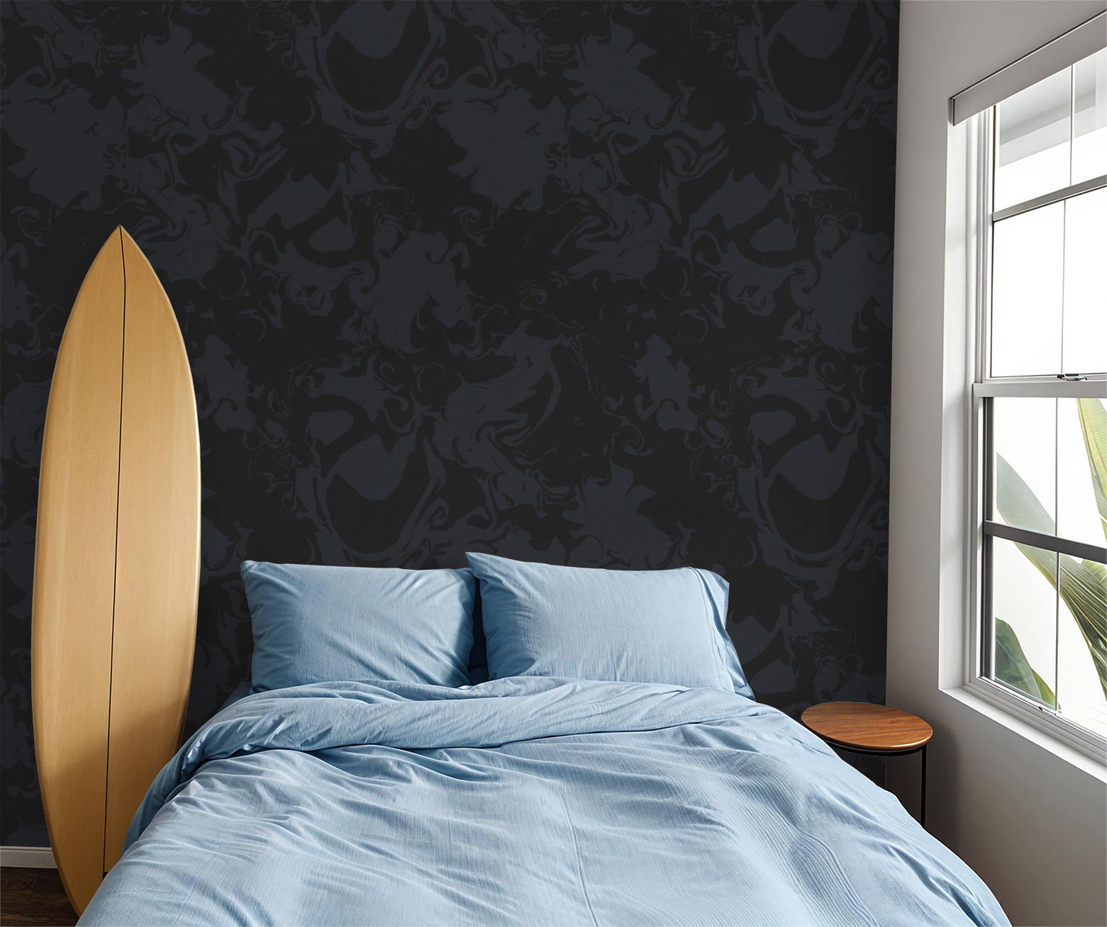 Marled in Navy, Wallpaper