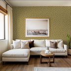 Ditsy Ikat in Marigold, Wallpaper