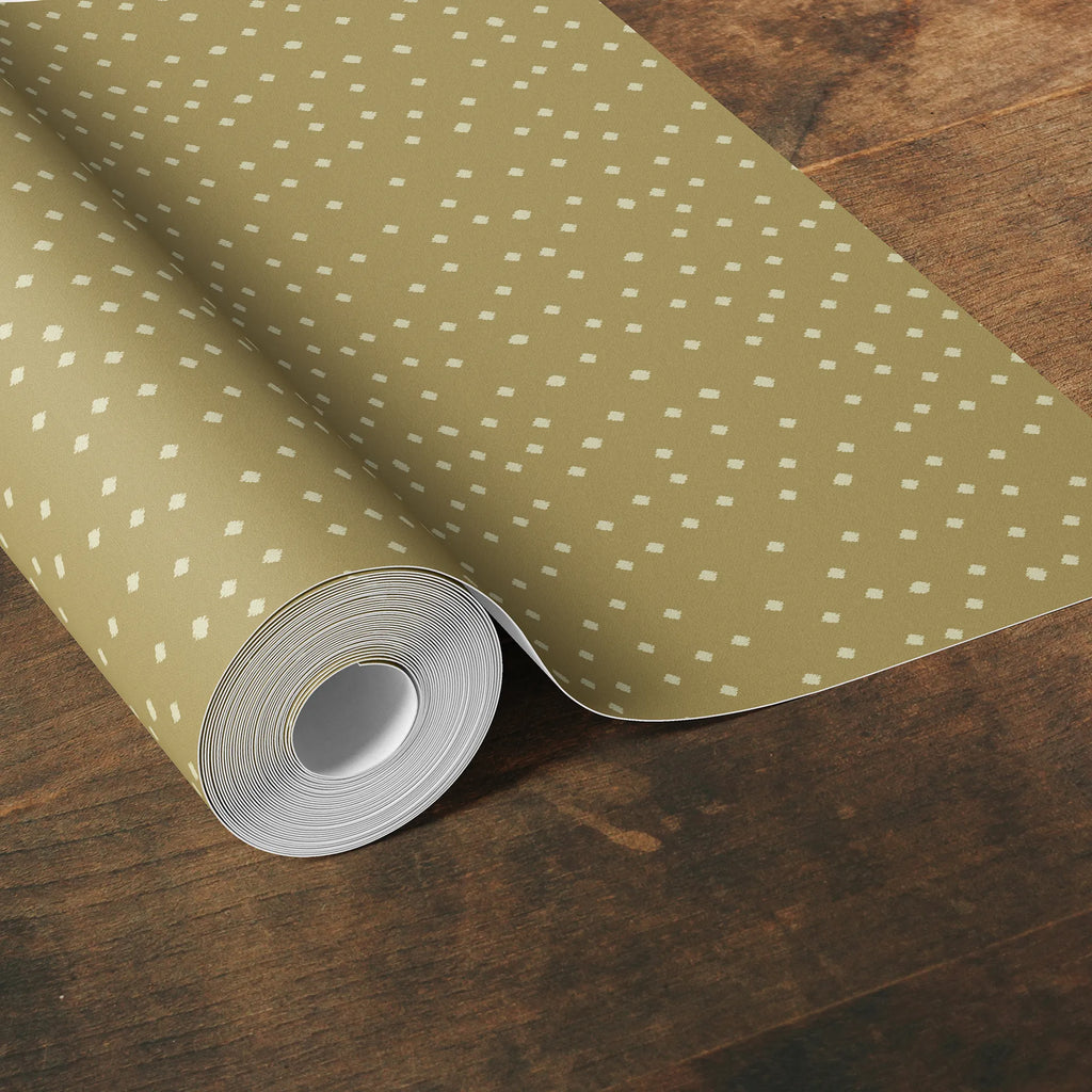 Ditsy Ikat in Marigold, Wallpaper