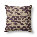 falling ginko in plum throw pillow 18in