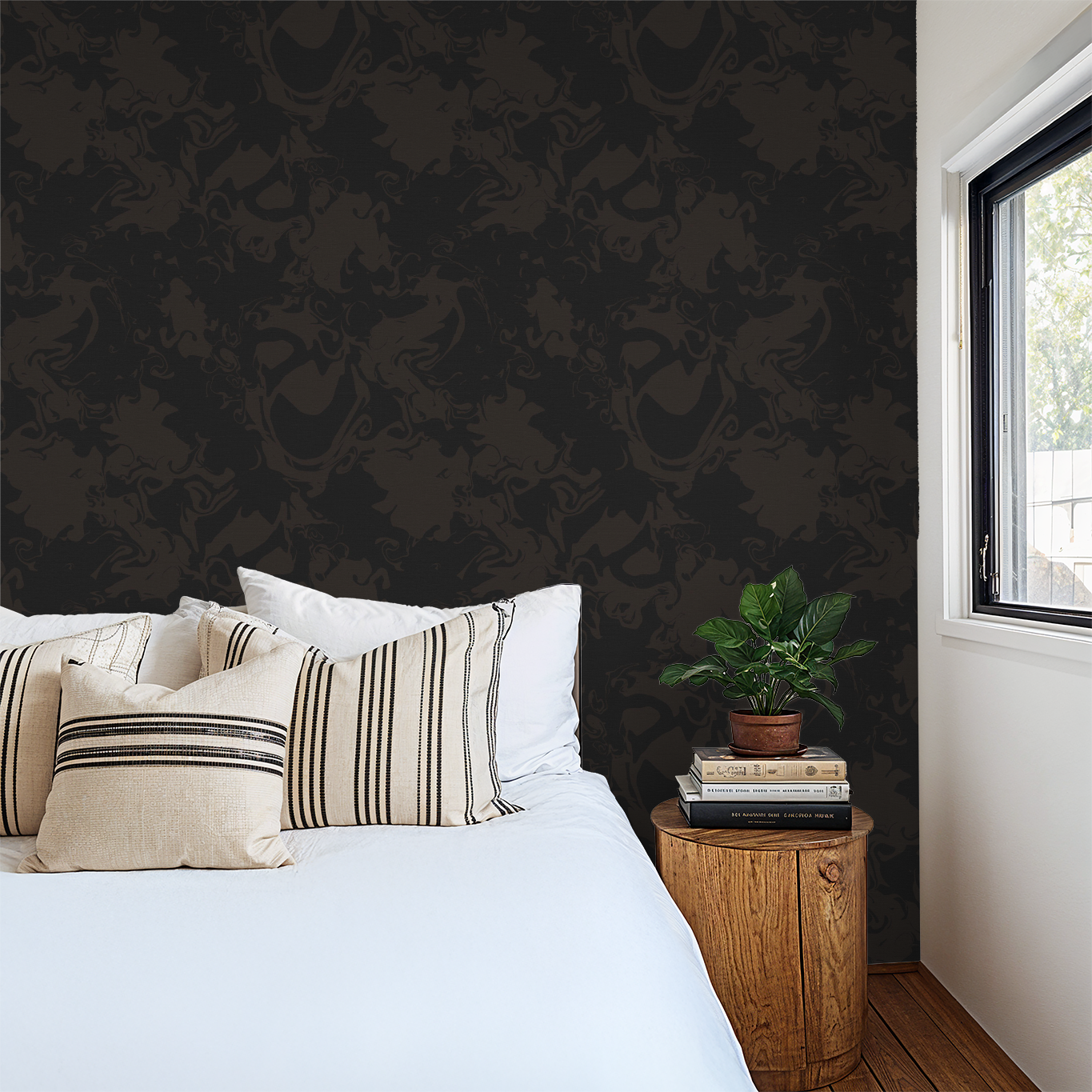 Dark Marled in coal, Wallpaper