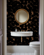 Oil Stain in gold and black, wallpaper