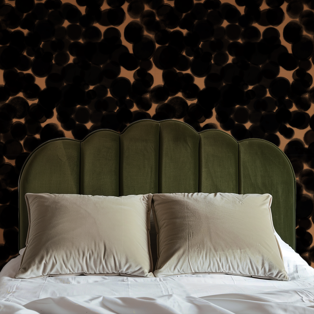 Oil Stain in gold and black, wallpaper