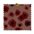 Red posies on dark blush, fabric