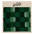 Quilted scratches in greens, fabic