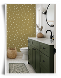Ditsy Ikat in Marigold, Wallpaper