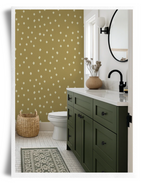 Ditsy Ikat in Marigold, Wallpaper